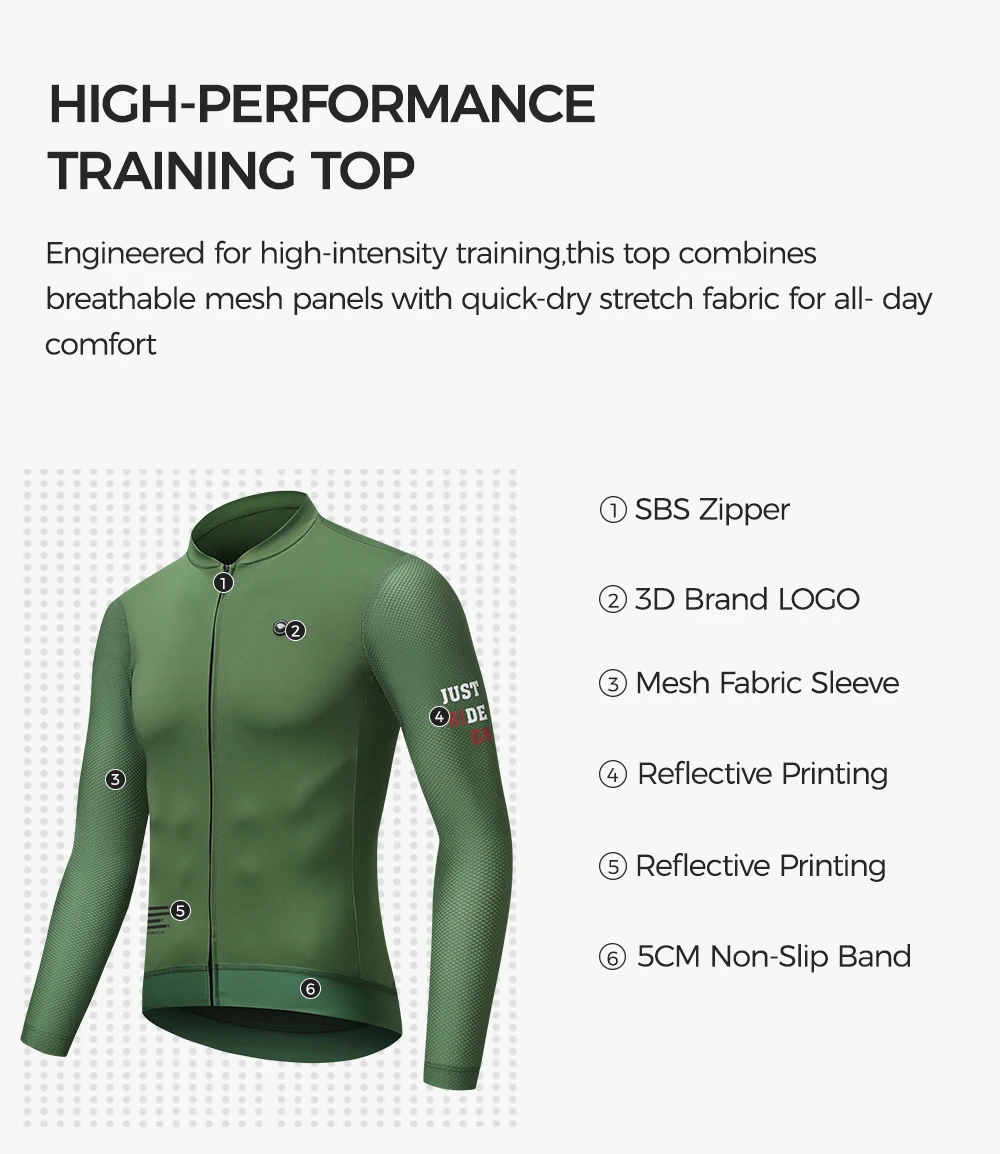 RION Herren-T-Shirt, langärmelig, Sport-Sweatshirt, Fitness, Laufen, Oberteil, Herrenbekleidung, Radfahren, Shirts, Gym, Wandern, Outdoor, Sportbekleidung – Detail 2