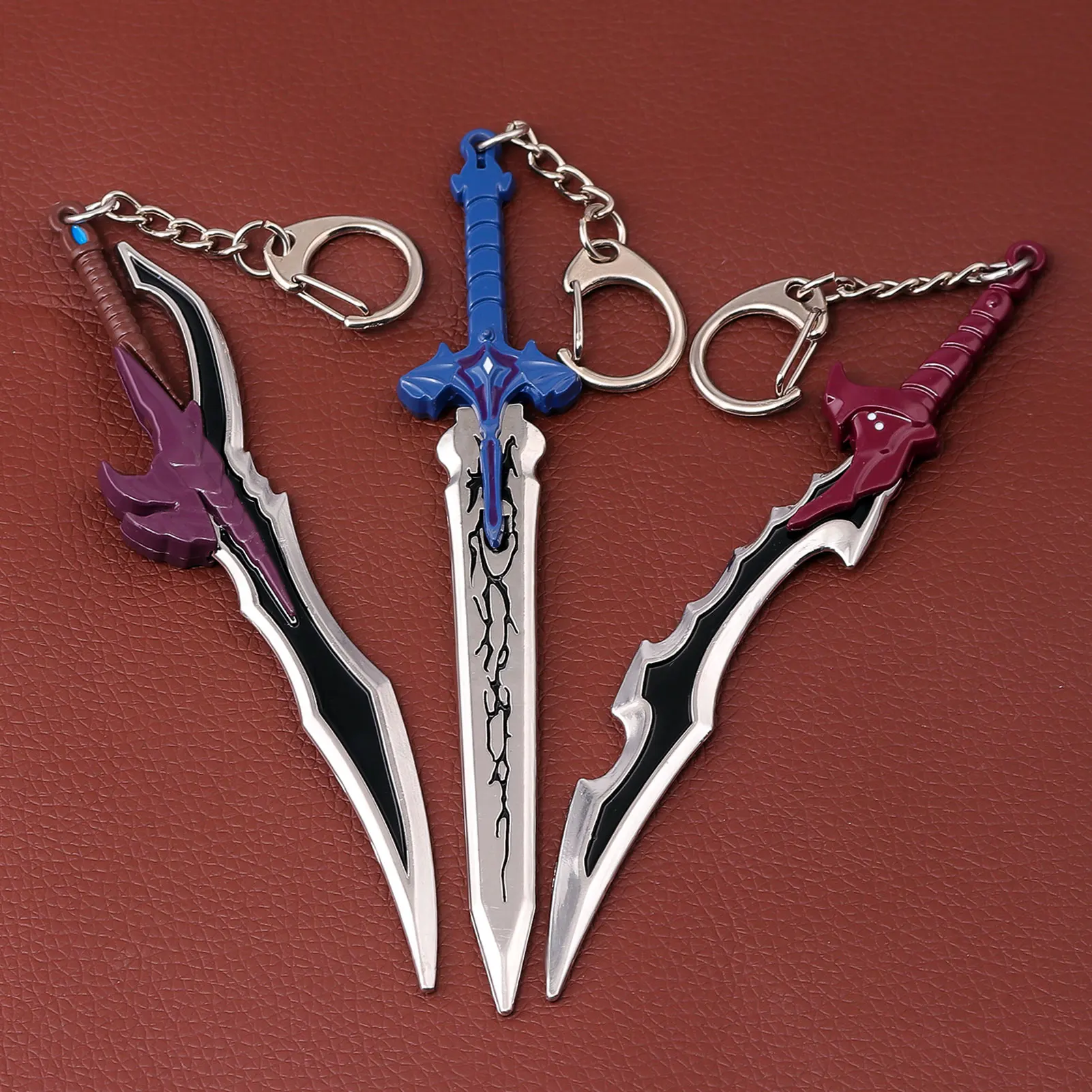 Anime Solo Leveling Keychain Sung Jin-Woo equipment Model Metal Alloy Keychain Fans Collect Gifts For Friends