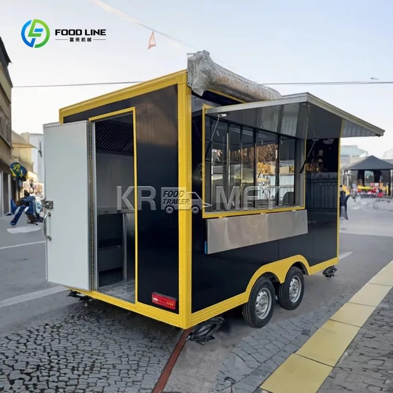 

China Mobile Food Trailer Stainless Food Truck Middle East Stainless Steel Food Truck Trailer