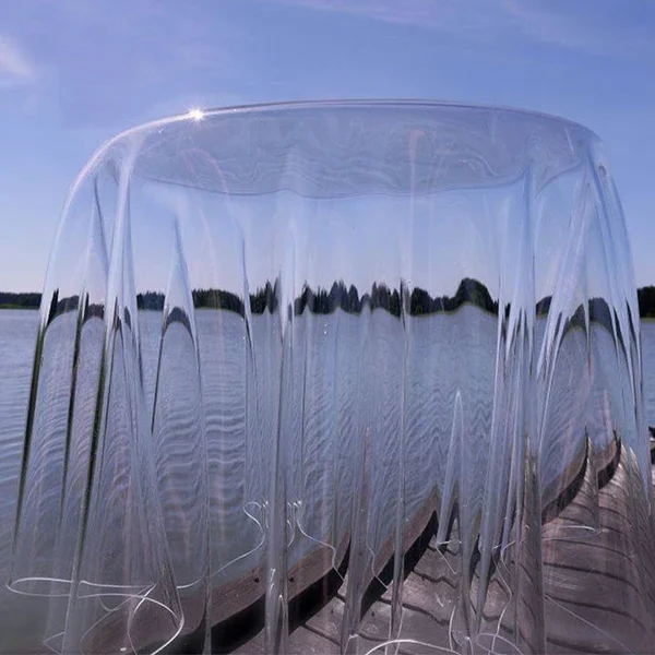 Transparent Acrylic Living Room Round Sofa Side Table Coffee Table Balcony Negotiation Side Table Cafe Transparent Side Tabless