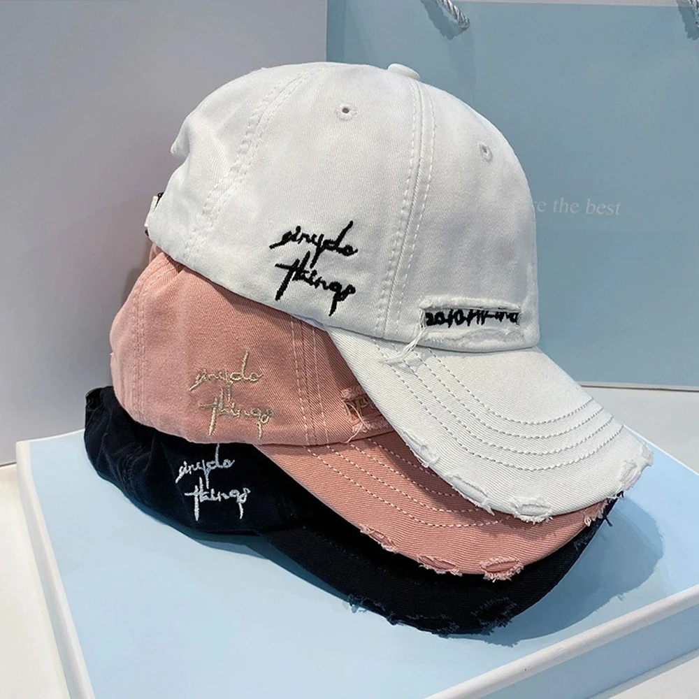 Vintage Washed Baseball Cap für große Kinder, modische Sonnenmütze mit Buchstabenstickerei für Frühling und Sommer, Streetwear-Hüte für Herren. – Detail 15