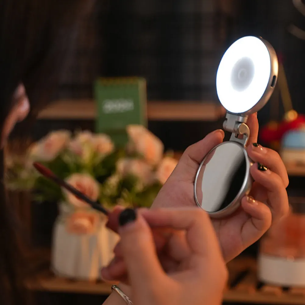 

3-in-1 Phone Light Rechargeable Portable Phone Ring Light Travel LED Cell Phone Light for Selfies/Photography/Video Conference
