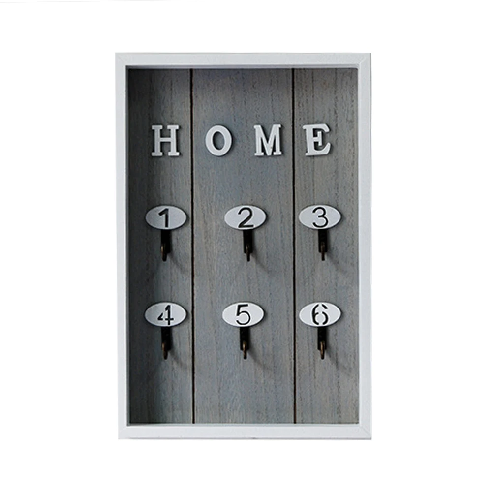 

Wooden Key Holder Rack with 3 Hooks for Home Office Decorative Wall Mounted Key Organizer Bamboo Storage Solution