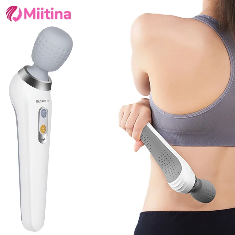 

Waterproof Rechargeable Cervical Massage Wand 5 Strength Adjustable Vibrating Kneading Body Shoulder Neck Massage Relax Handheld