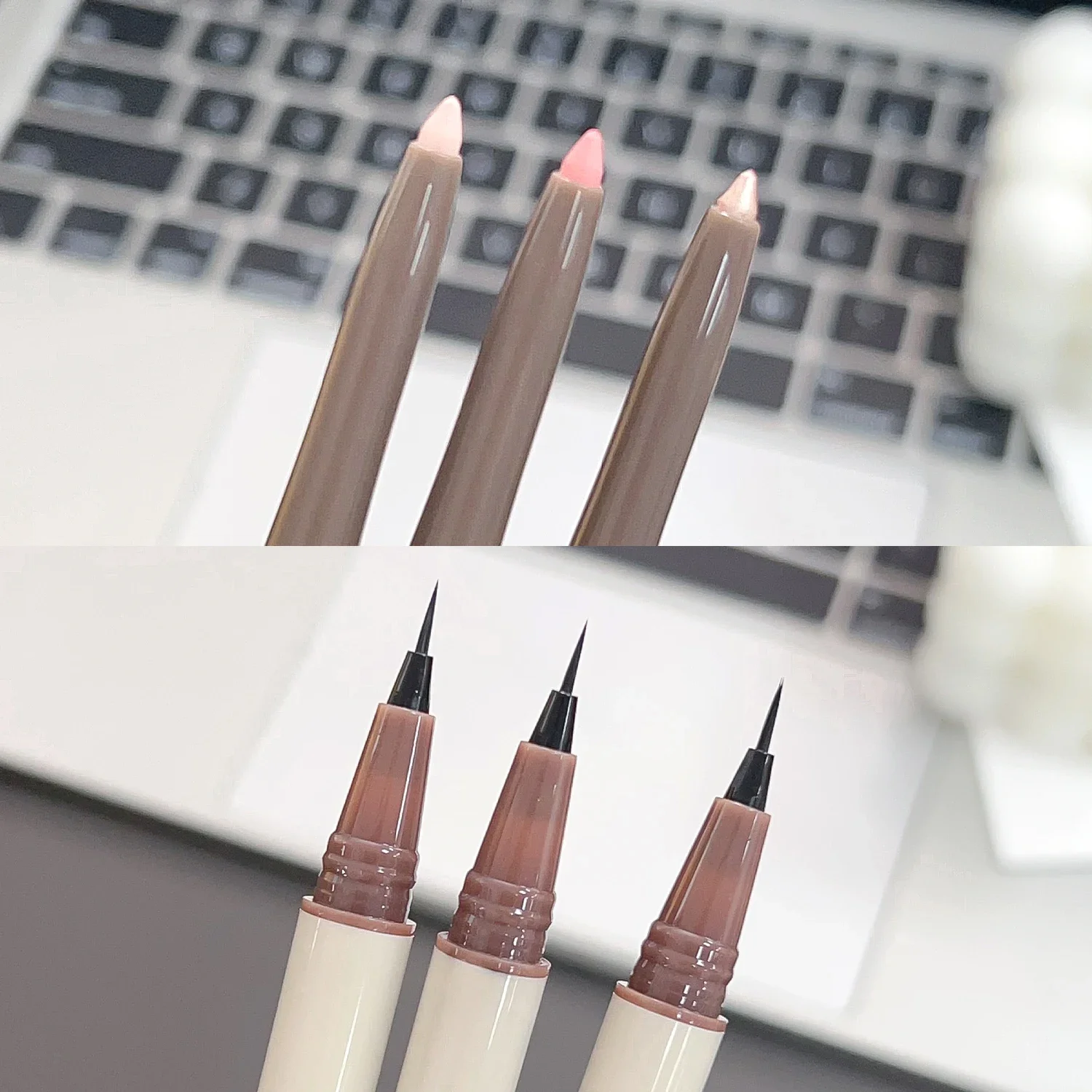 防水アイライナーメイクグリッターマットハイライター横たわっているカイコペン速乾性超微細下まつげアイライナーペンシル