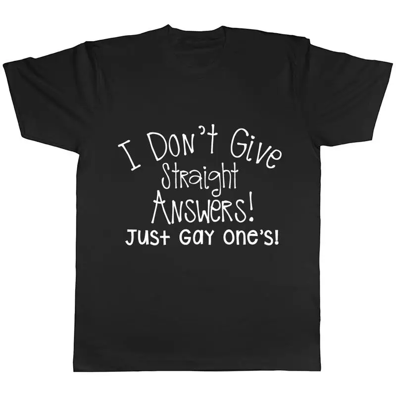 

Забавная футболка для геев «Я не даю прямых ответов» ЛГБТК «Гордость любовь» футболка в подарок