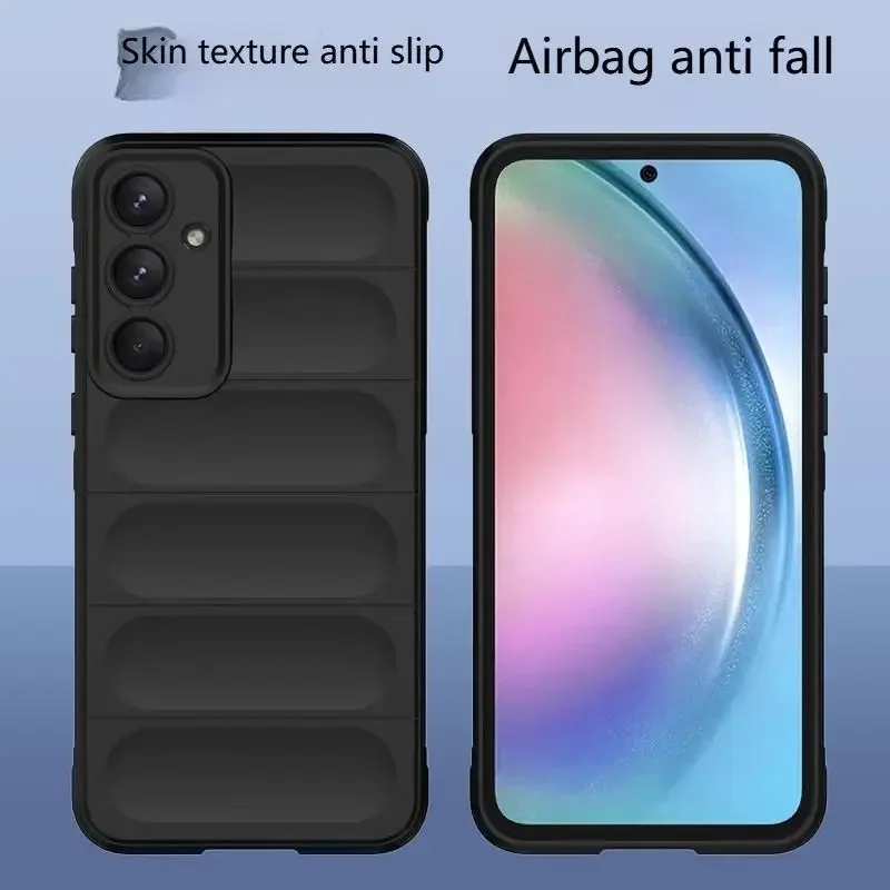 ماتي سيليكون لينة ثلاثية الأبعاد شريط نمط الحال بالنسبة لسامسونج غالاكسي A36 A26 A56 5G A 26 36 A 56 للصدمات الوفير الغطاء الخلفي