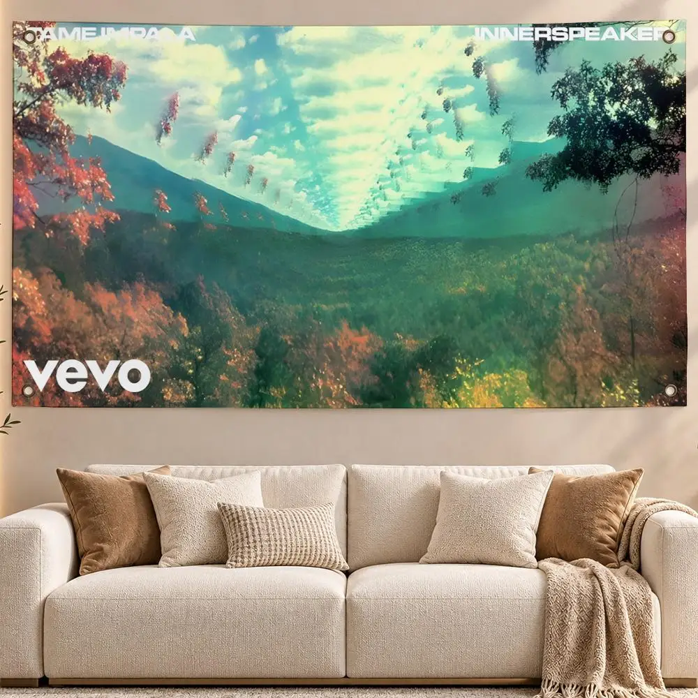 Smooth Band Tame Impala Flags Aesthetic Wall Hanging Flag Banner Bedroom Living Room Home Decor Large HD