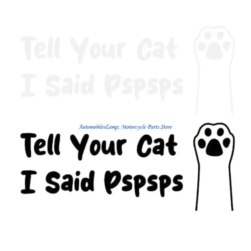 H7BD Upgrades Cats Paws Decal Waterproof Removable Sticker for Auto Window & Laptop