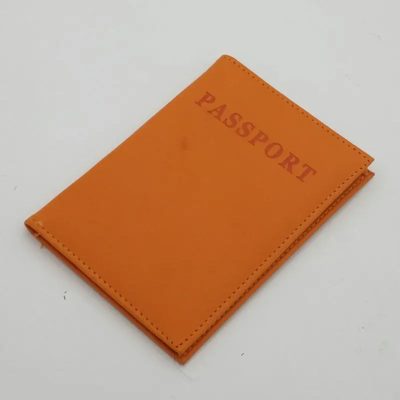 Funda de pasaporte multifuncional de colores, Funda de cuero PU para documentos de viaje, Soporte para tarjeta de identificación, accesorios de viaje