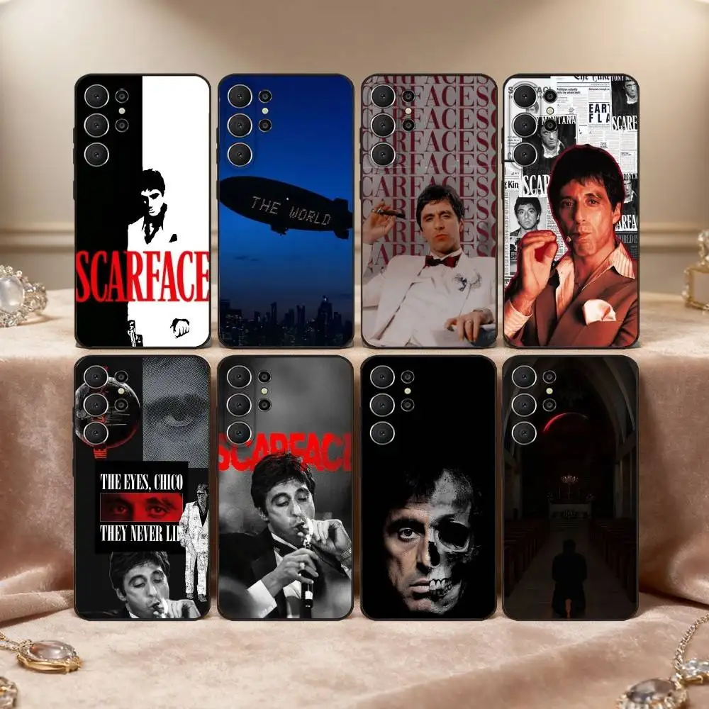 

T-The World Is Yours Retro Gangster Phone Case For Samsung S26,S25,24,23,22,30,21,10,9,Ultra,Plus,Lite,FE Soft Black Case