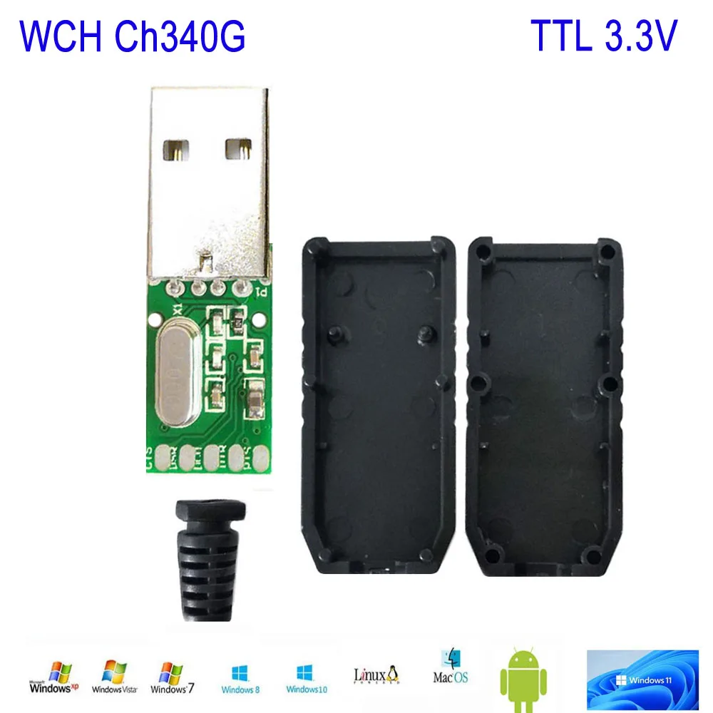 WCH CH340 USB to Serial Adapter PCB for Firmware Upgrade Flash Com Test Tools Kit