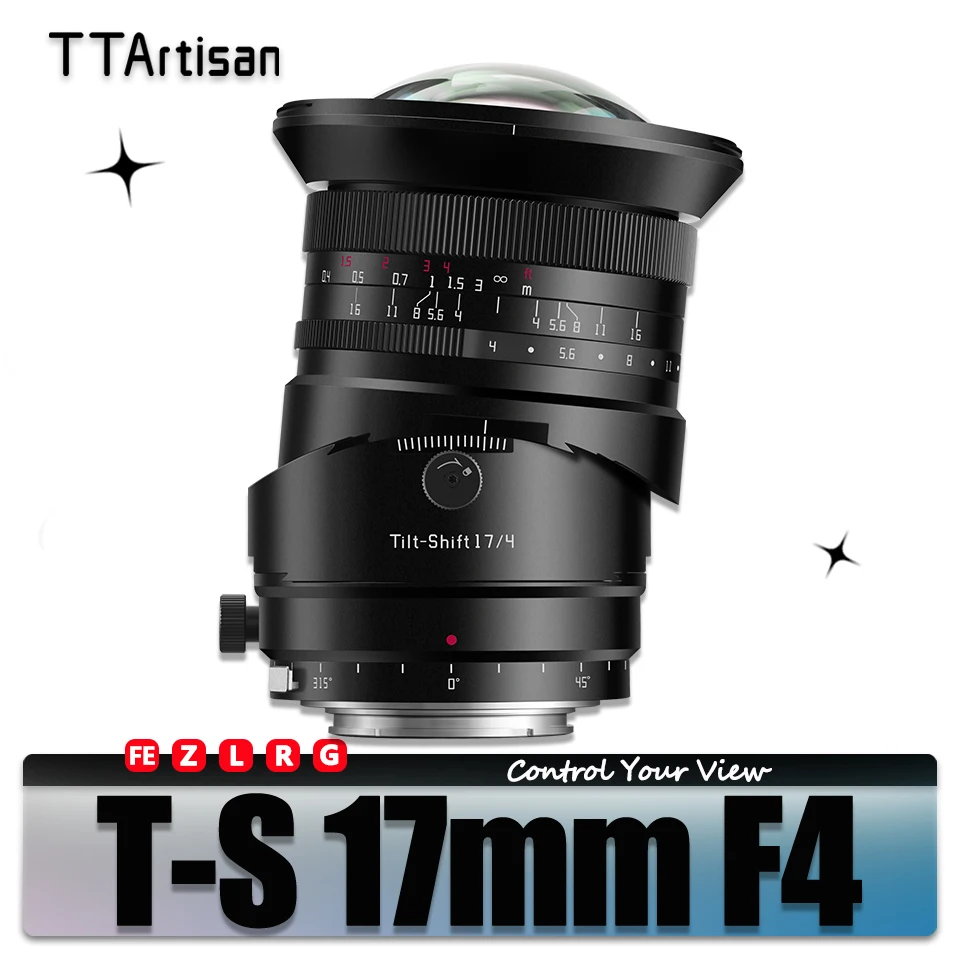 

TTArtisan Tilt Shift 17mm F4 Full Frame Manual Focus Camera Lens for Humanities Photography with Sony E Nikon Z Canon RF L GFX