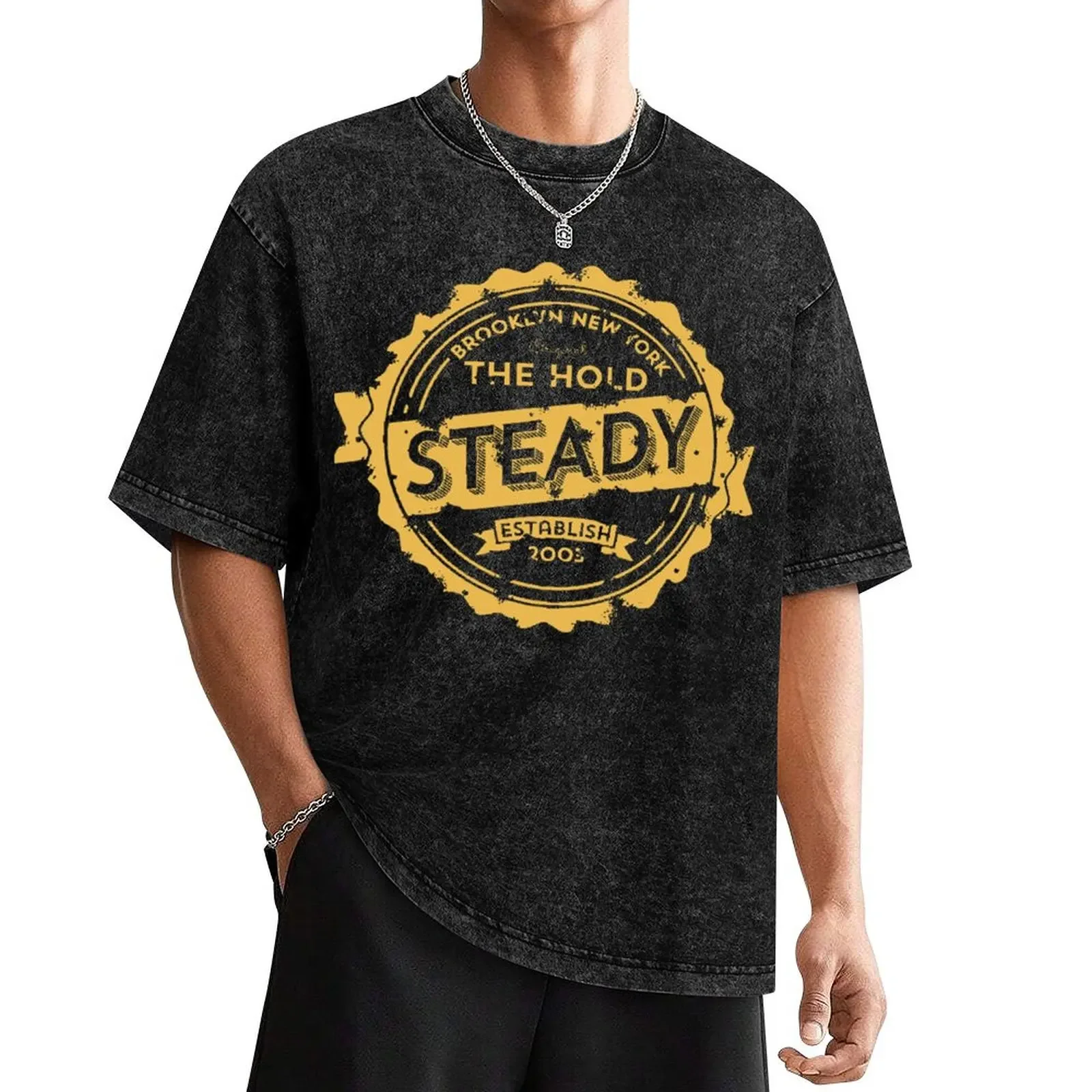 

Hold Steady T-Shirt anime tshirt sweat vintage anime shirt anime clothes plain white t shirts men