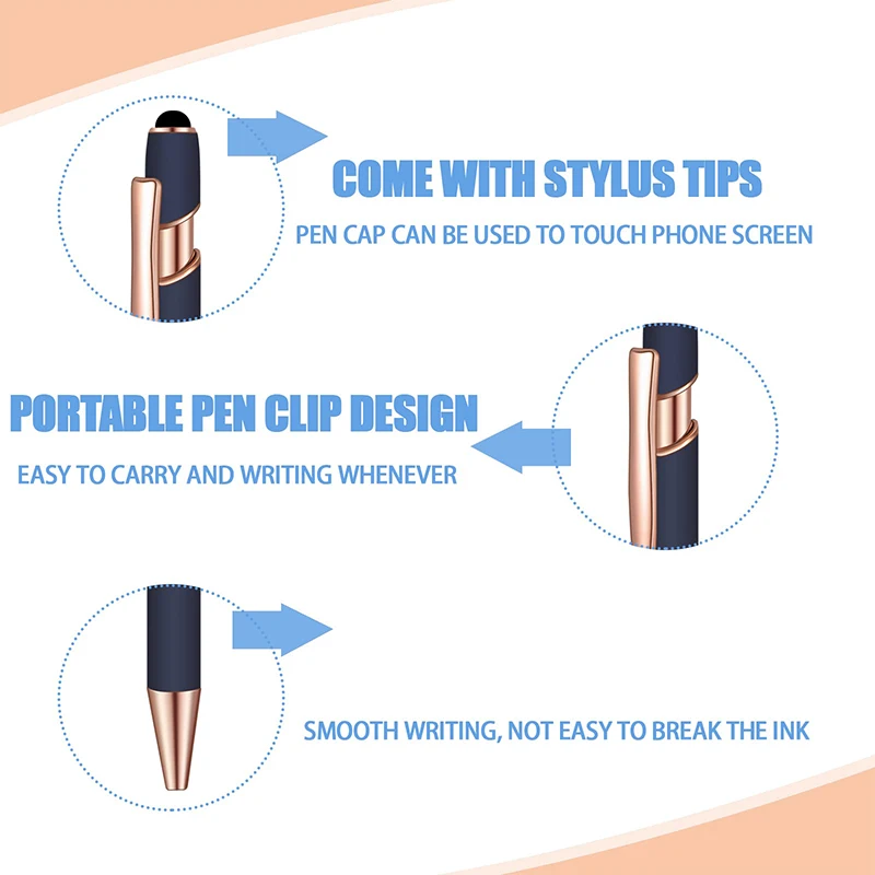 Bolígrafo De Metal 2 en 1, 1-100 piezas, con revestimiento de goma promocional, multifuncional, novedad para regalo