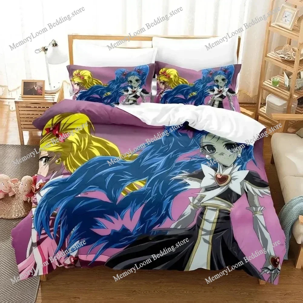 Pretty Cure Bedding Set Single Twin Full Queen King Size Bed Set Adult Kid Bedroom Duvet Cover Sets 3D Print Anime Bed Sheet Set
