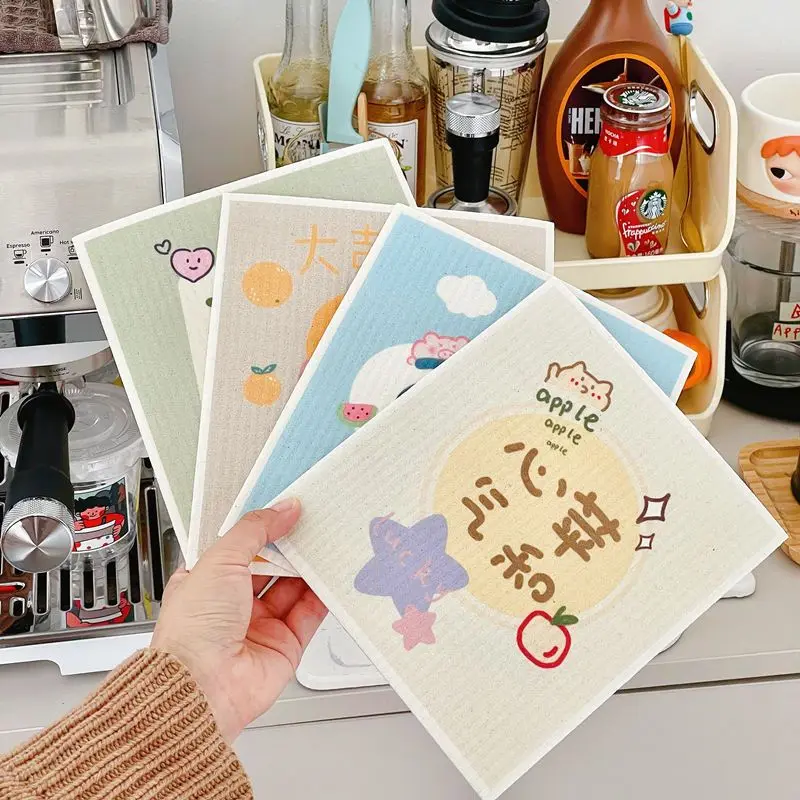 

Magic Sponge Kitchen Diwaing Cloth Wood Pulp Cotton Crion Scrub Pad Durable Pot Cleaning Tool Household ential