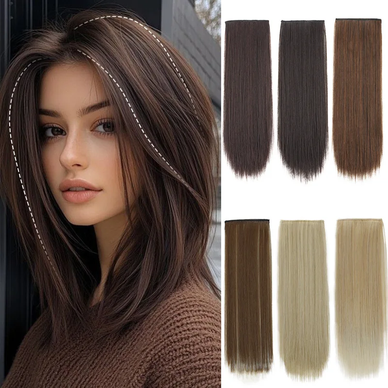 

Невидимый синтетический топпер для волос на клипсе для женщин. Прямая часть волос для увеличения объема и добавления пухностью, легко носить на каждый день.