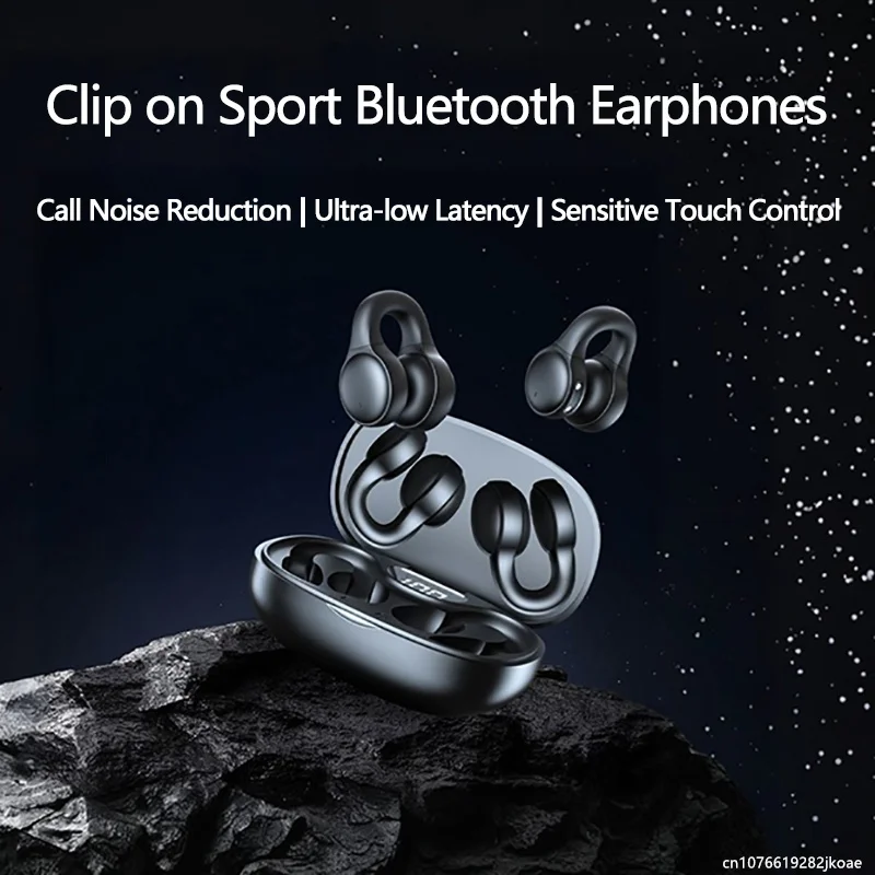 X58 Ear Clip Earphone Wireless Bluetooth Headphone TWS Sports Gaming Open Headset HiFi Stereo ENC Noise Cancelling Music Earbuds