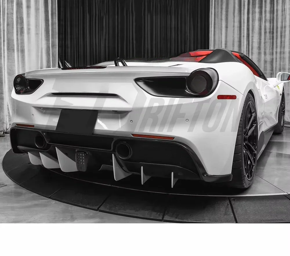 Style Rear Diffuser Shade for Ferrari 488 GTB Spider Dry Carbon Fiber Kit