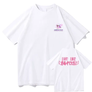 Kaos Live Like Aubreigh Aubreigh Wyatt Kesadaran Bunuh Diri dan Penindasan Pakaian Pria/Wanita Kaus Katun Uniseks Harajuku 8 kesadaran bunuh diri penjualan terbaik - №