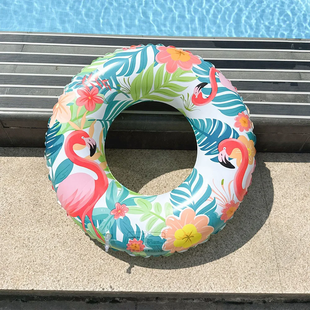Flamingo Inflatable Swimming Ring Adult Swim Tube Pool Float Thickened Summer Pool Party Water Floating Toys
