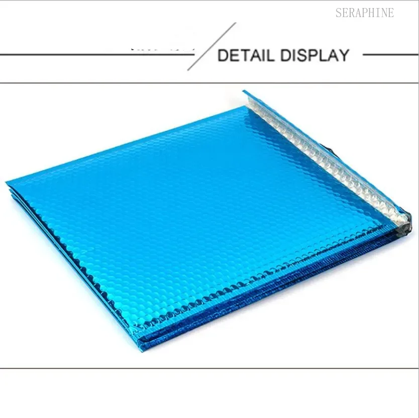 30pcs /lot Blue Aluminized Bubble Mailer Gift Packaging Self Seal Bag Large Size Mailing Shipping Envelope