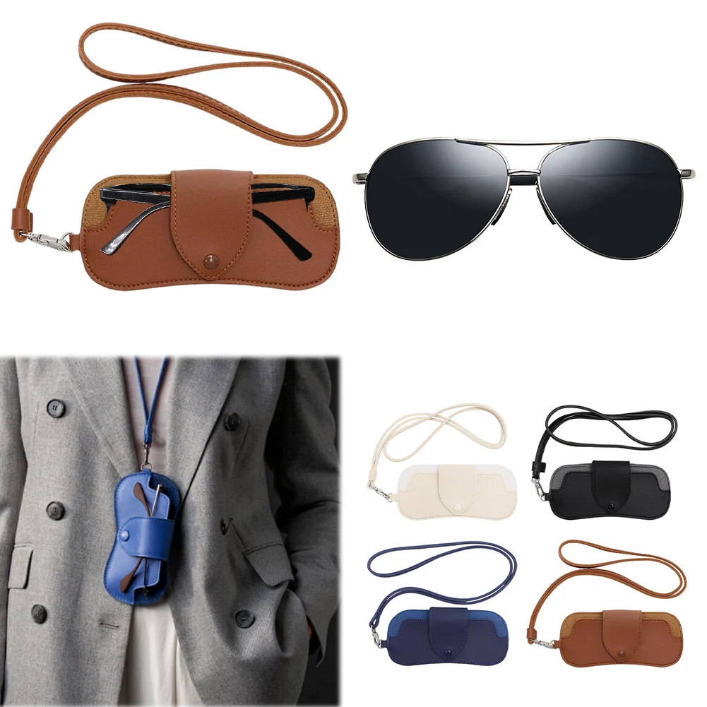 

PU Leather Simple Eyewear Storage Bag Solid Color Glasses Protective Cover Soft Sun Glasses Pouch for Protection Storage