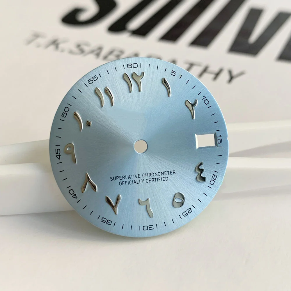 28.5mm non luminous dial NH35 Arabic logo number s logo watch dial NH35 movement improved watch accessories