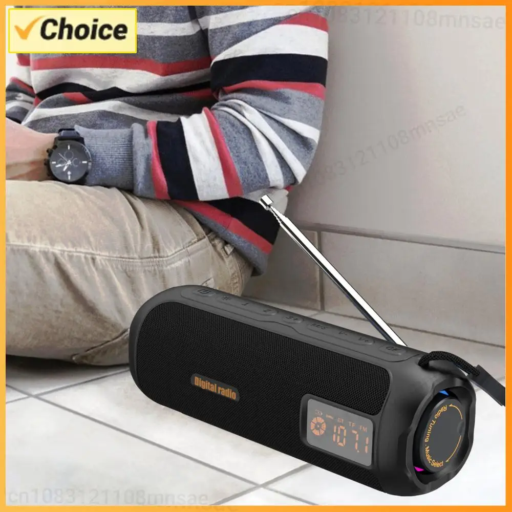 

BT Speaker Portable Radio Support TF Card AM FM Radio Rechargeable Radio for Home Outdoor