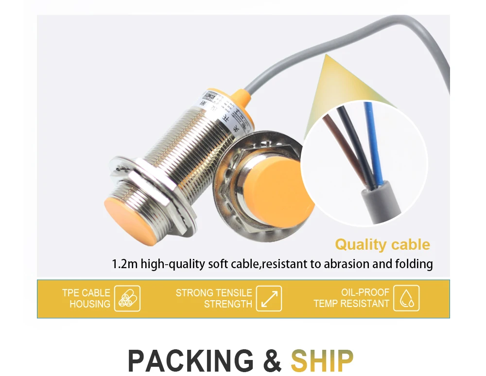 CLOWEIT M8 M12 M16 M18 M24 M30 Induktiver Näherungsschalter Sensor DC 6-36VAC 110V NO NC NPN PNP Metallerkennungsschalter – Detail 10