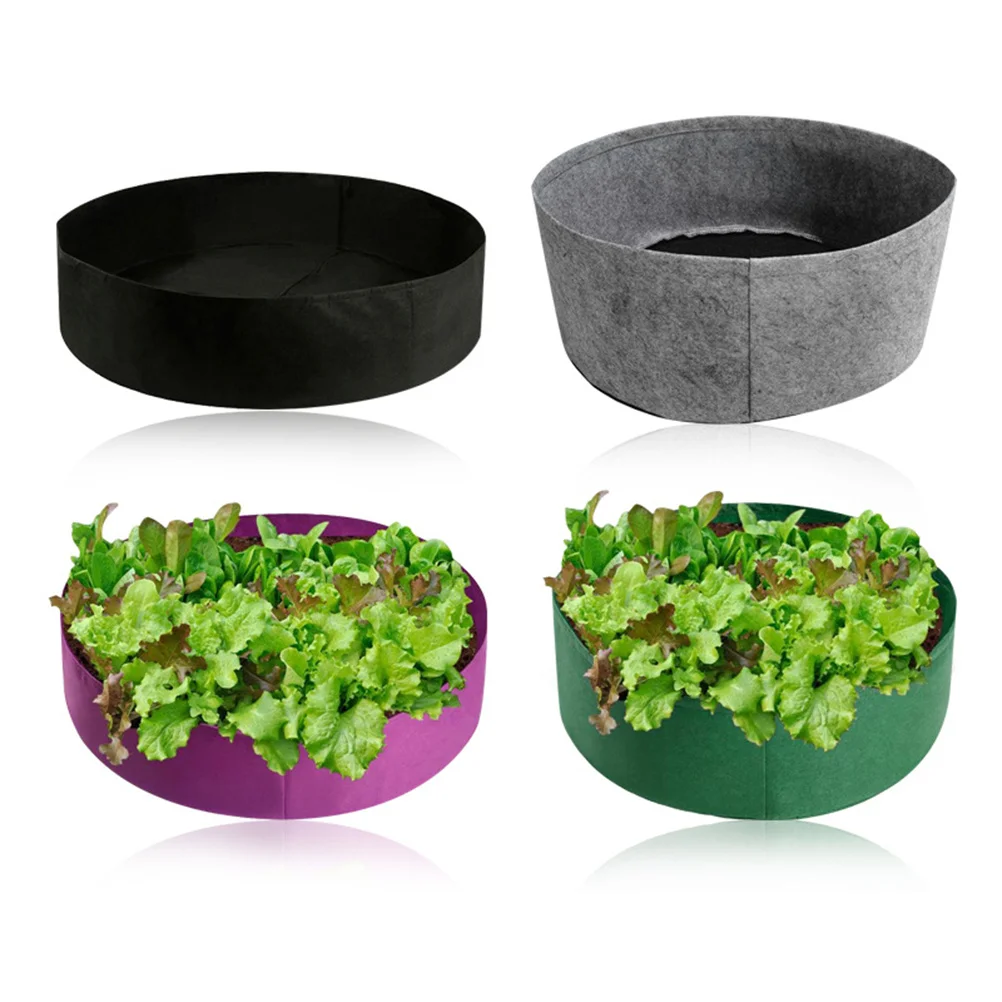 

2pcs 50X20Cm Felt Planting Bags Thickened Fabric Planters For Indoor Outdoor Use Reusable Grow Bags With Water Retention