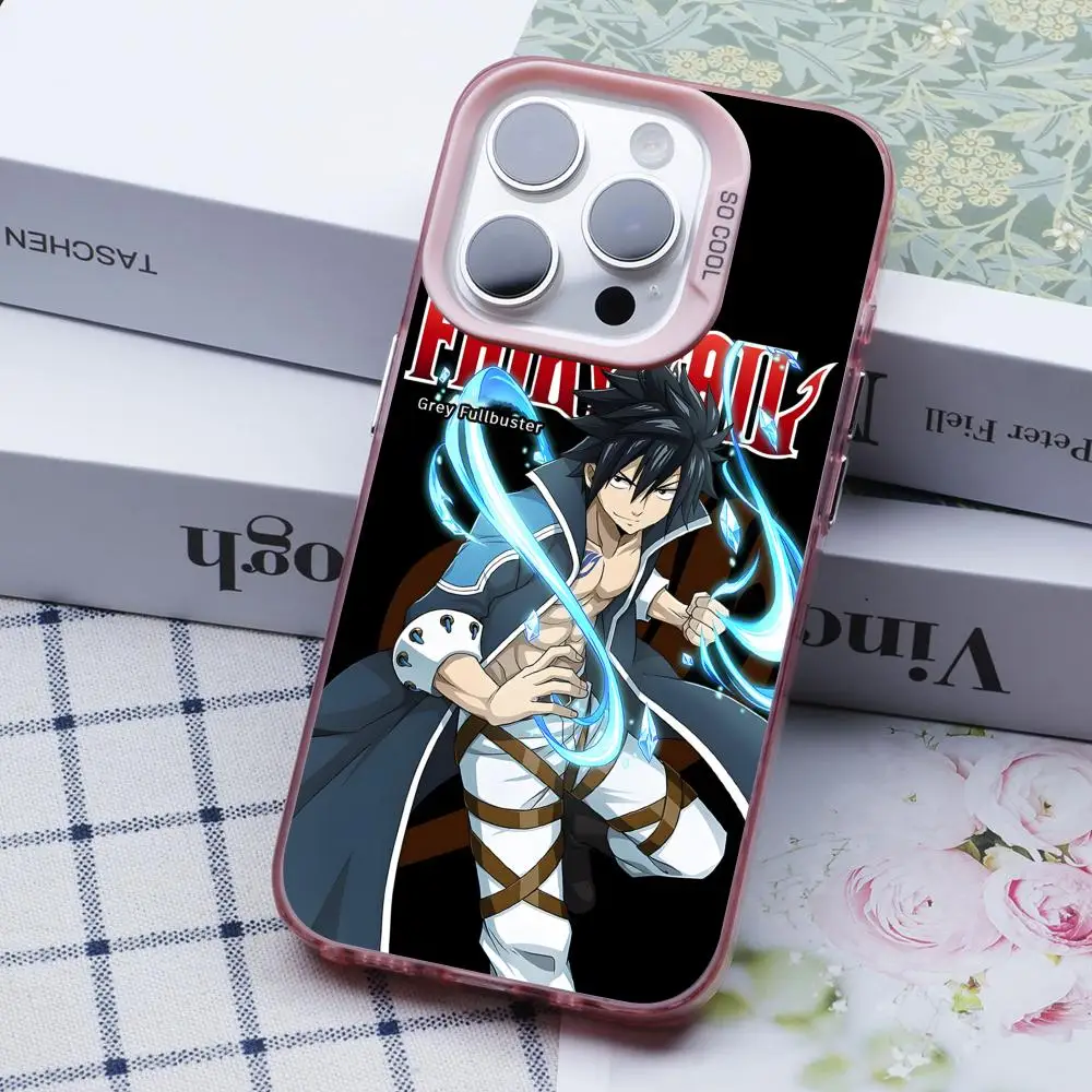 حافظة لهاتف آيفون 17 16 15 14 13 12 11 X XR XS 8 7 Air Pro Max Plus غطاء ملون وردي شفاف