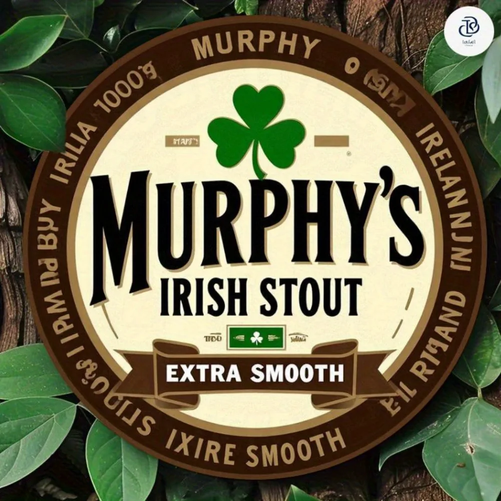 Vintage Murphy's Irish Stout Metal Sign - Retro Pub Decor with Brewery Logo - Heavy-Duty Aluminum Poster - Waterproof