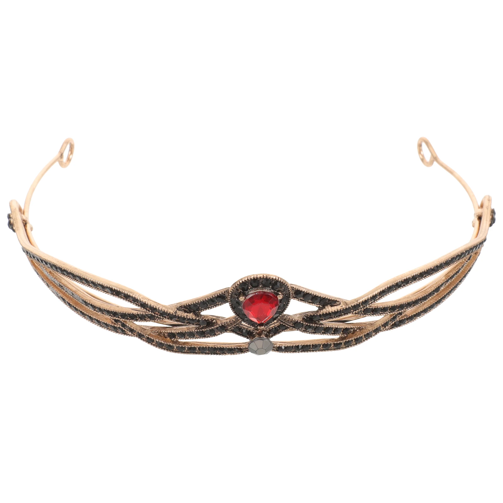 

1 шт., красный головной убор в стиле ретро в стиле барокко, корона, головной убор со стразами, свадебный головной убор, декор TSJ2939RED, практичный, прочный