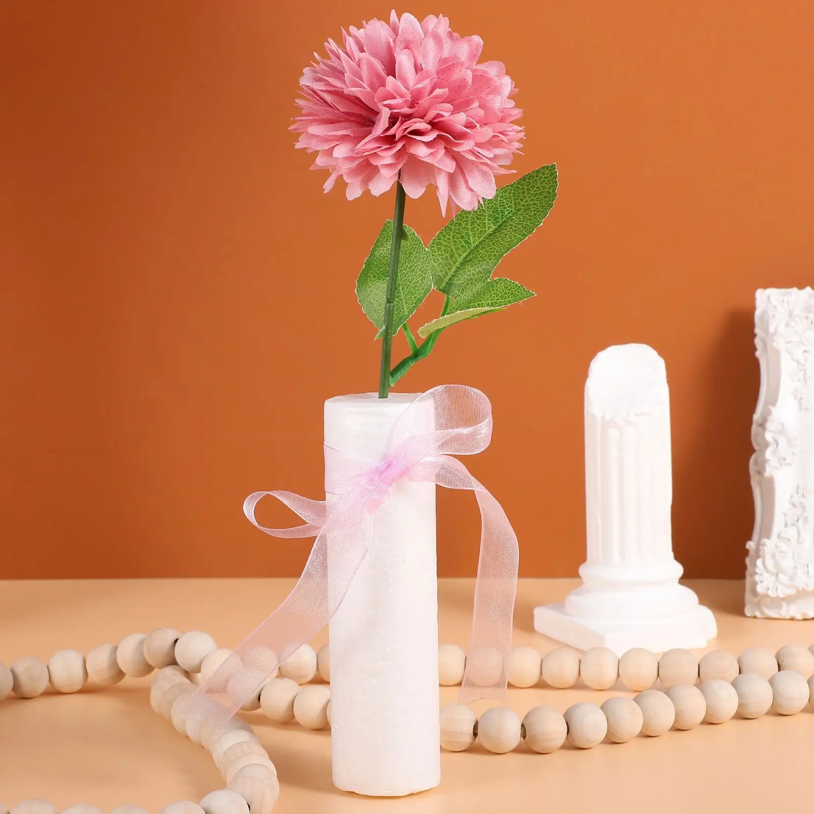 

6Pcs Foam Strip Cylinder Foams Wedding Flower Arrangement Base kids DIY hand painting Sponge Cylinder Ornaments Event Party Prop