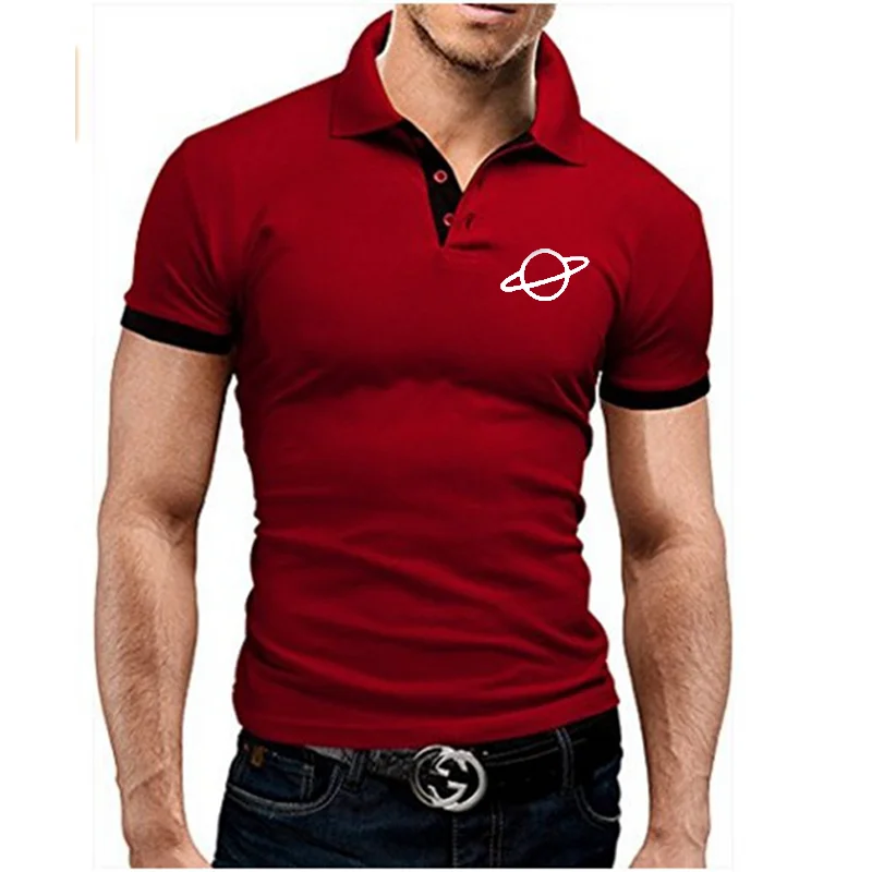 Polo de luxo de alta qualidade masculino, camisa de golfe estampada, verão fitness ao ar livre, camiseta de secagem rápida, nova moda, 2022