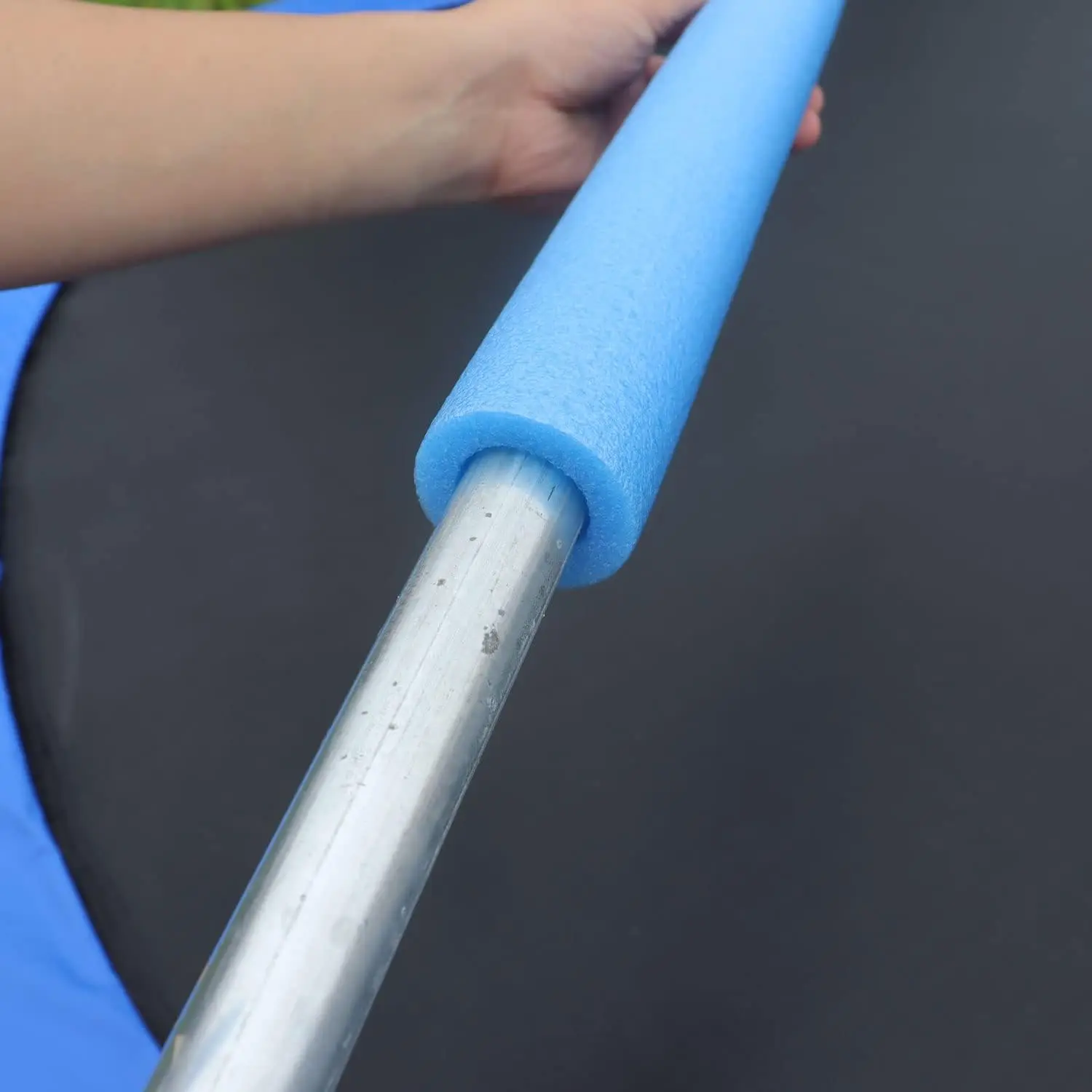 12PCS 40CM Trampoline Poles Cover Padding Foam Tubing Foamed Pipe Sponge Casing Protective Trampoline Pole Foam Sleeves Blue