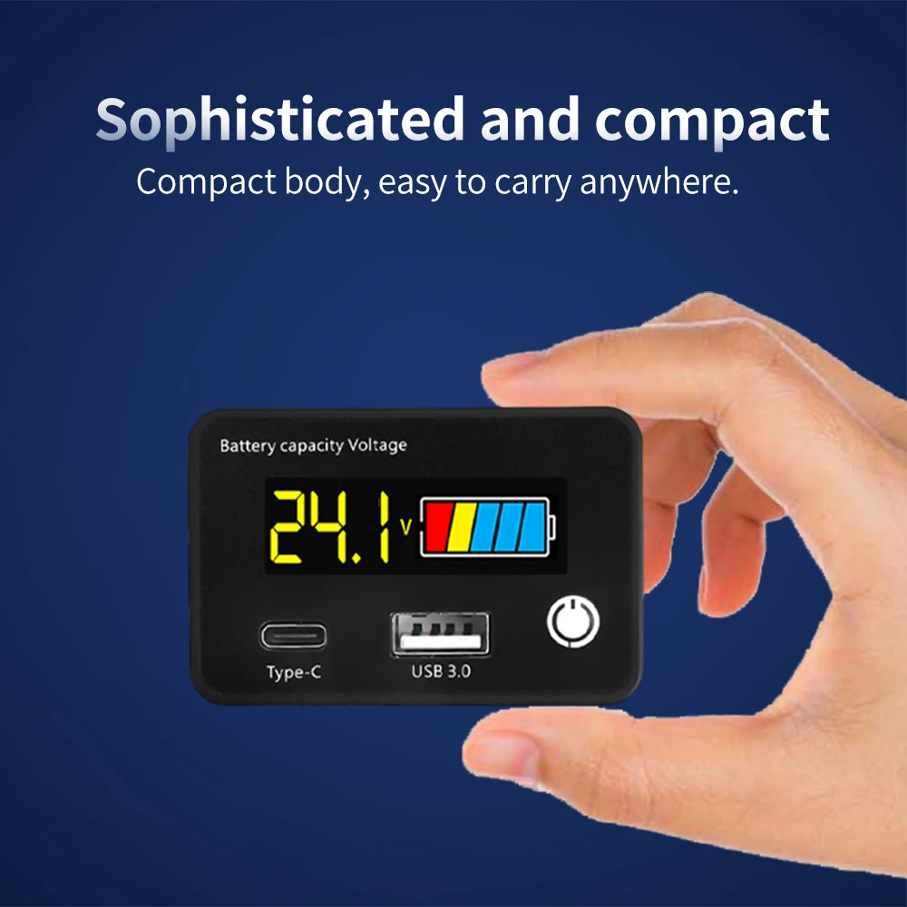 Цифровой вольтметр, индикатор питания USB 3,0 + Tpye-C