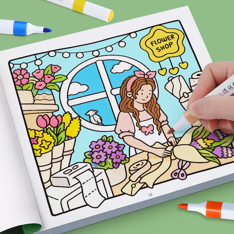 Libro da disegno e da colorare per bambini: Animali, Oceano, Persone - Pagine di attività educative adatte per età 3-12, Forniture per l'aula per l'apprendimento precoce, Regali per l'apprendimento in classe, Compleanno o rientro allo sviluppo creativo, Illustrazioni colorate