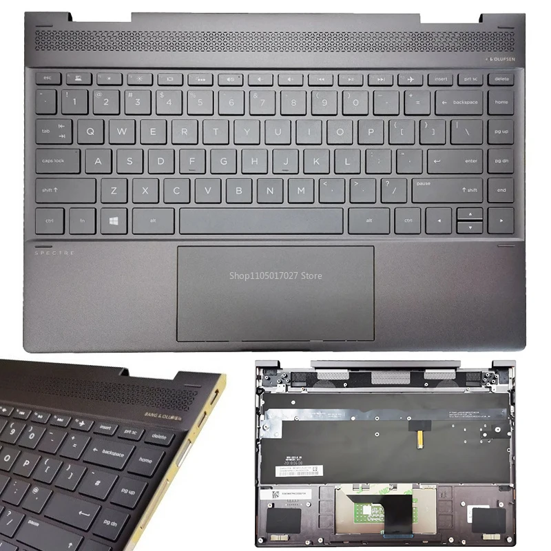 

Оригинальный чехол для ноутбука HP Spectre X360 13-AE TPN-Q199 США, клавиатура с подсветкой, упор для рук, верхняя крышка, сменный верхний чехол 942040-001