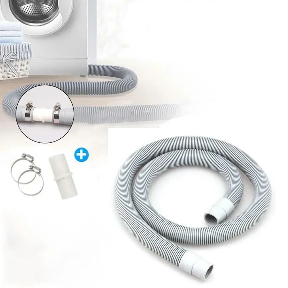 1M Universal Washing Machine Dishwasher Drain Waste Hose Extension Pipe Kit  Bathroom Fixture Drain Hose Kit