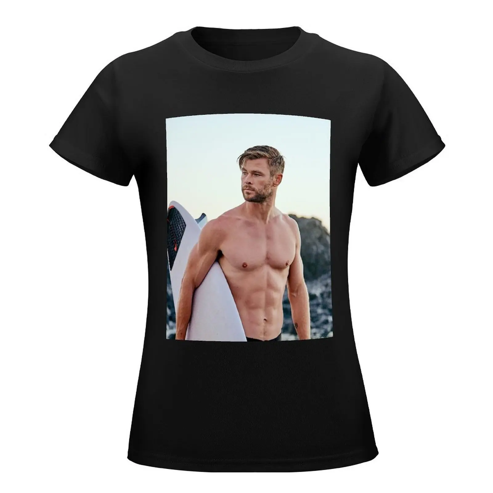 Chris Hemsworth T-Shirt Short sleeve tee summer clothes Women clothes