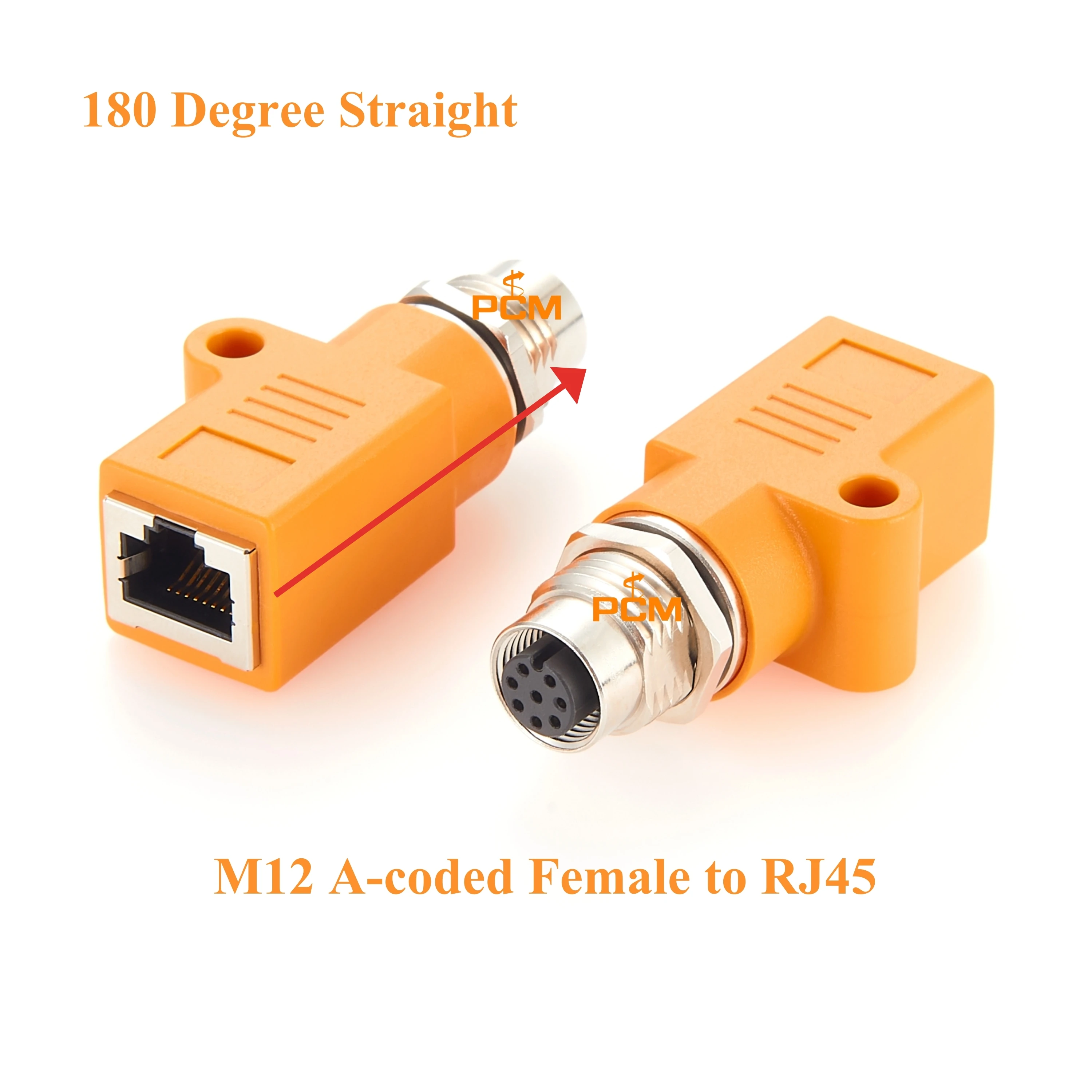 Ethernet M12 8 Pin A-code to RJ45 IP67 Waterproof Adapter I/O Power Cable for Cognex Baumer Industrial Camera Vision Sensors