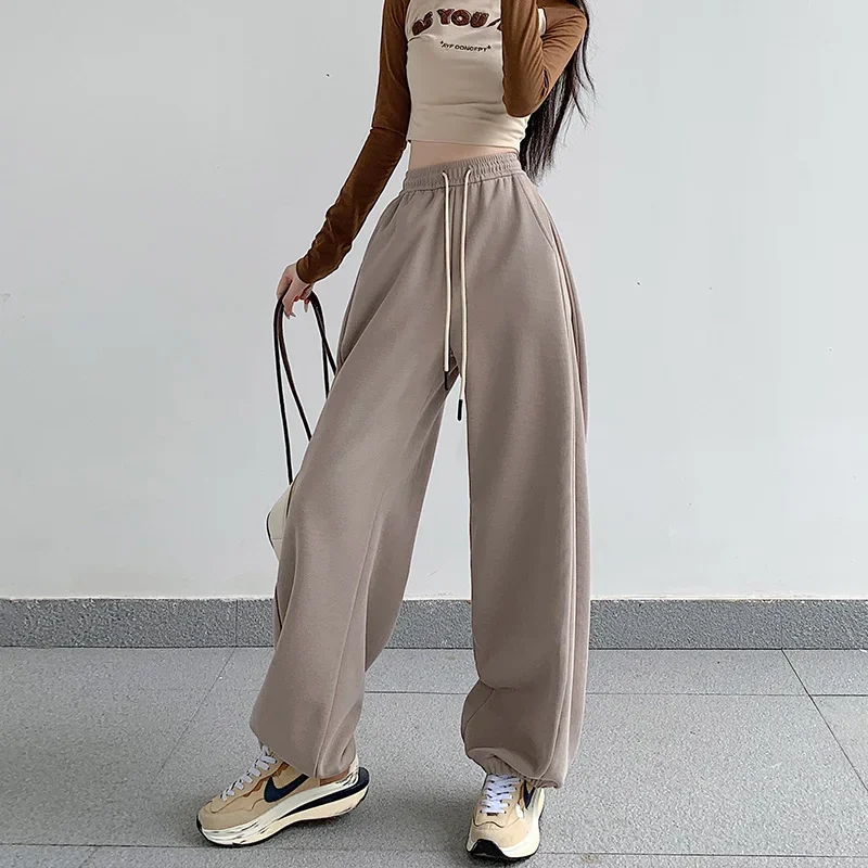 

Black Sweatpants Women 2025 Spring Oversize Khaki Women Pants High Waist Women's Joggers Loose Women's Sports Pants Sweatpants