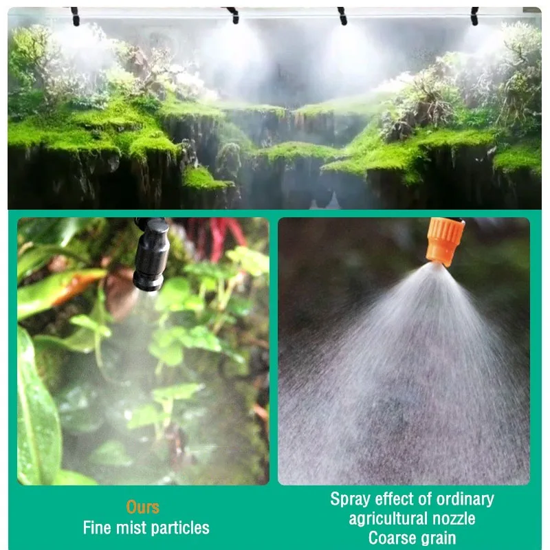 Automatic Mist Rainforest Spray System Kit Intelligent Reptile Fogger Terrariums Humidifier Electronic Timer  Sprinkler Control