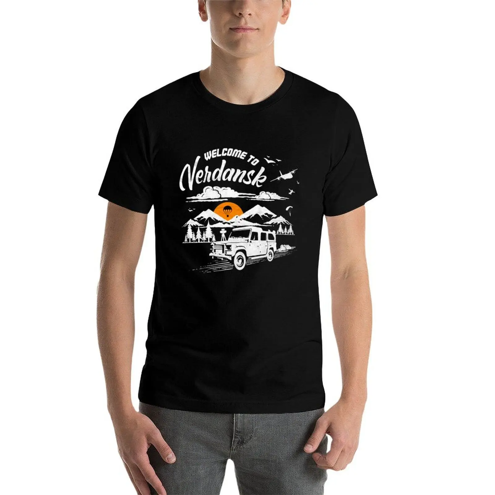 Homem camiseta para verdansk para luxo bem-vindo simples camisa gráfica camisas pacote masculino t preto algodão homem camiseta t