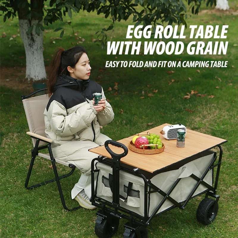 Camping Cart Outdoor Wheelbarrow for Fishing Max Capacity Barrow for Gardon Handcart Household Trolley Rolling Cart