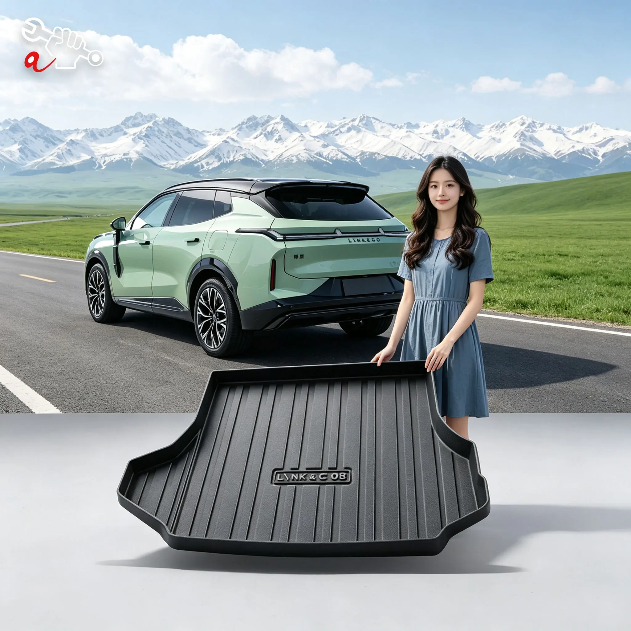 Custom Fit TPE Trunk Mat For Lynk & Co 08 2023-2026 Rear Cargo Liner Durable Anti-Dirty Cargo Boot Liner Trunk Protection Pad