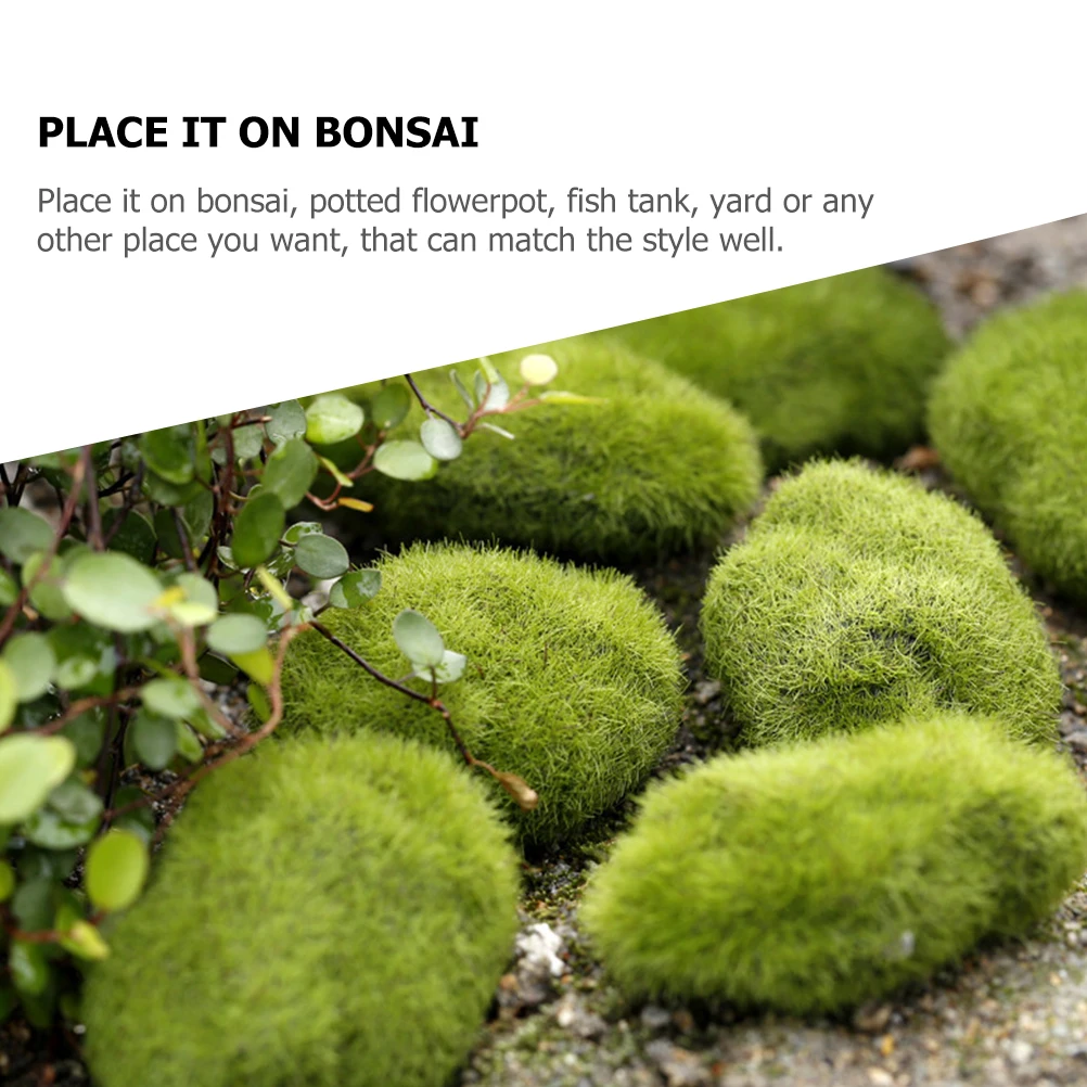 5 قطعة الصخور الطحلب وهمية واقعية المشهد الصغير حجر ديكور DIY بها بنفسك الاصطناعي أحجار موسي للنباتات بوعاء ترتيبات زهرية المنزل